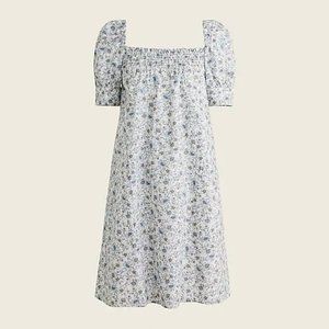 J. Crew Cotton Poplin Shift Dress in Floral Vines — Size Medium